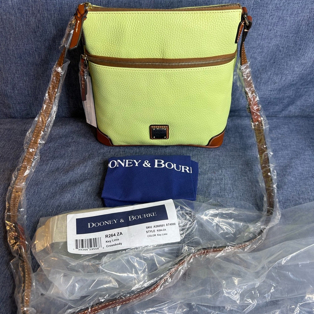 Dooney & Bourke key Lime Green Crossbody Bag - brand new